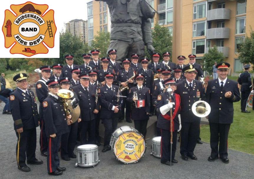 Bridgewater FD Band - group shot w logo